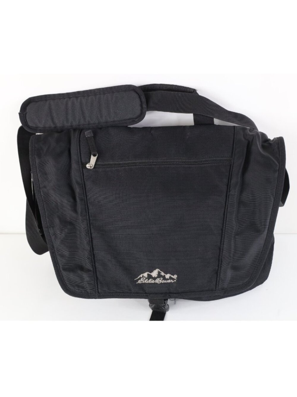 Vintage 90s Y2K Eddie Bauer Spell Out Ripstop Crossbody Messenger Bag Black